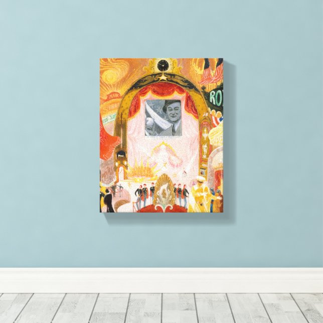 Toile Les cathédrales de Broadway par Florine Stettheime (Insitu (Plancher de Bois))