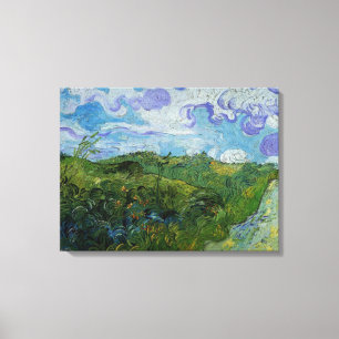 Toile Les champs de blé vert par Vincent van Gogh