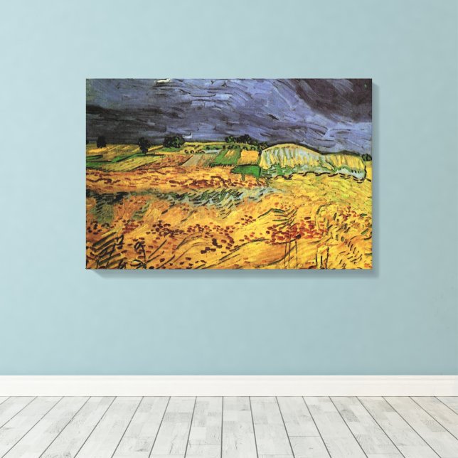 Toile Les Champs de Vincent van Gogh (Insitu (Plancher de Bois))