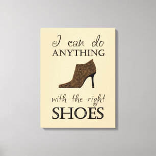 Toile Les chaussures de droite