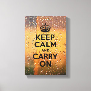 Toile Les chutes de pluie gardent le calme