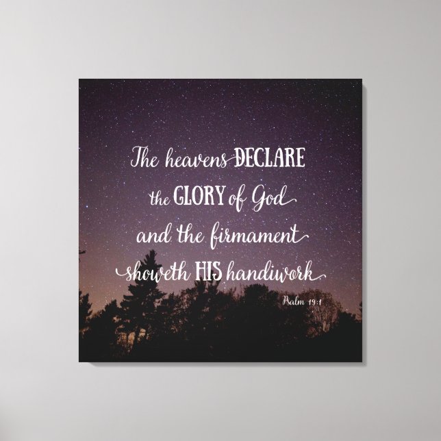 Toile Les cieux déclarent la gloire de Dieu (Recto)