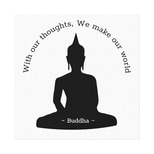 Toile Les Citations De Notre Pensee De Bouddha Inspire Zazzle Fr