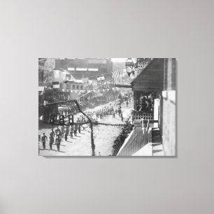 Toile Les citoyens de Deadwood fêtent l'achèvement de