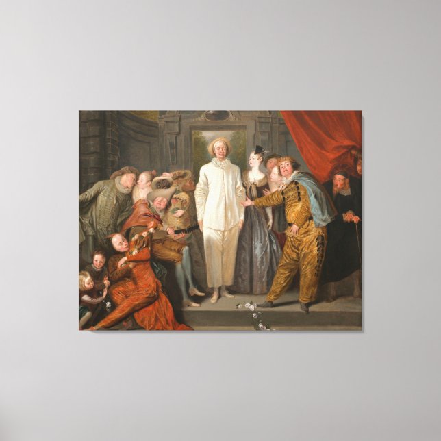 Toile Les comédiens italiens (Recto)