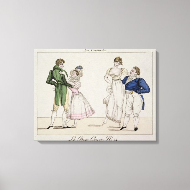 Toile Les contrastes, assiette 24 du Bon Genre, 1811 (Recto)