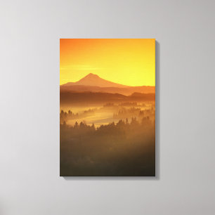 Toile Les couleurs orange du lever du soleil colorent le