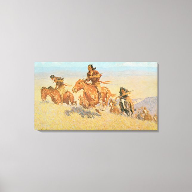 Toile Les Coureurs de Buffles, Big Horn Basin de Remingt (Recto)