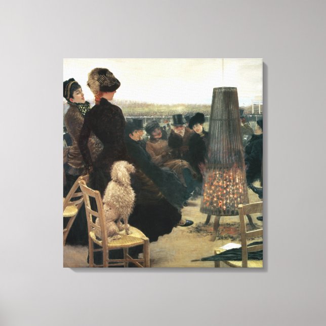 Toile Les courses à Auteuil, partie d'un triptyque (huil (Recto)