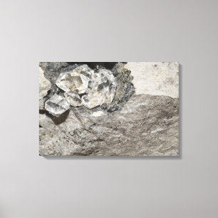Toile Les cristaux de quartz ont appelé des diamants de