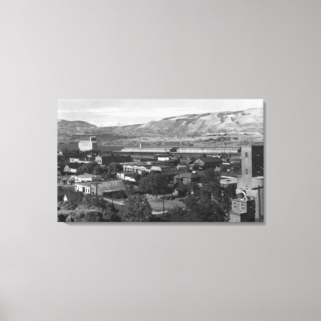 Toile Les Dalles, Oregon Dock Vue depuis 4th Street (Recto)