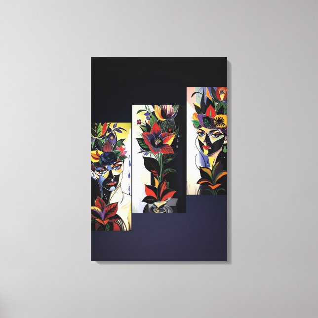 Toile Les dames aux couleurs (Recto)