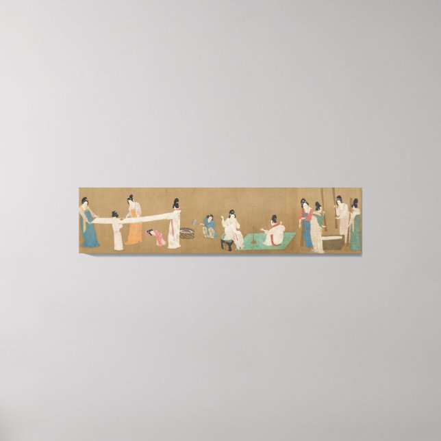 Toile Les dames de la Cour chinoise préparent la soie ti (Recto)