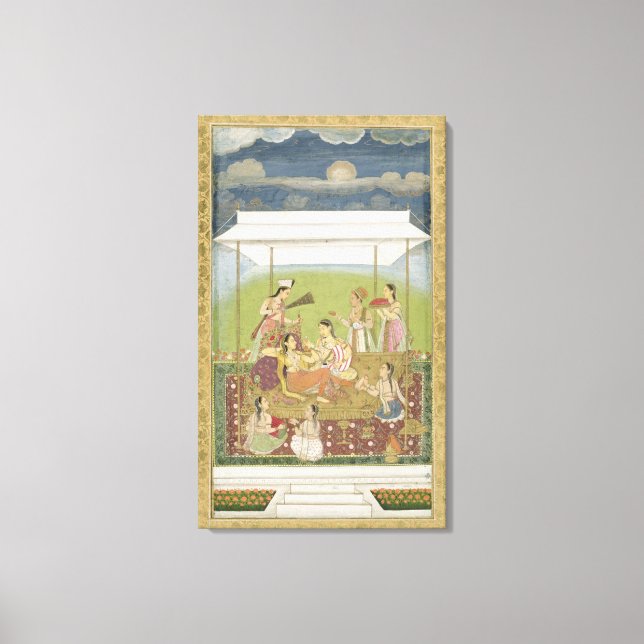 Toile Les dames écoutant de la musique dans un jardin, d (Recto)