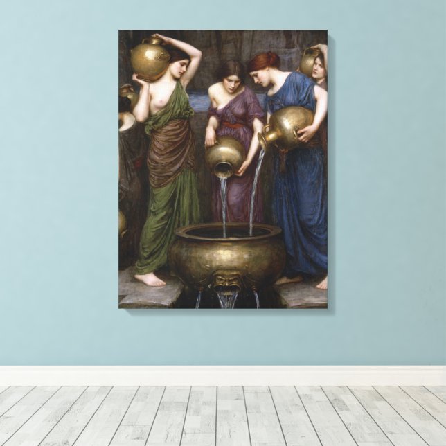 Toile Les Danaïdes par John William Waterhouse (Insitu (Plancher de Bois))