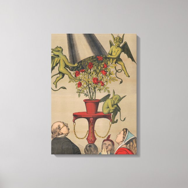 Toile Les Démons Verts Retirant La Couverture Du Bouquet (Recto)