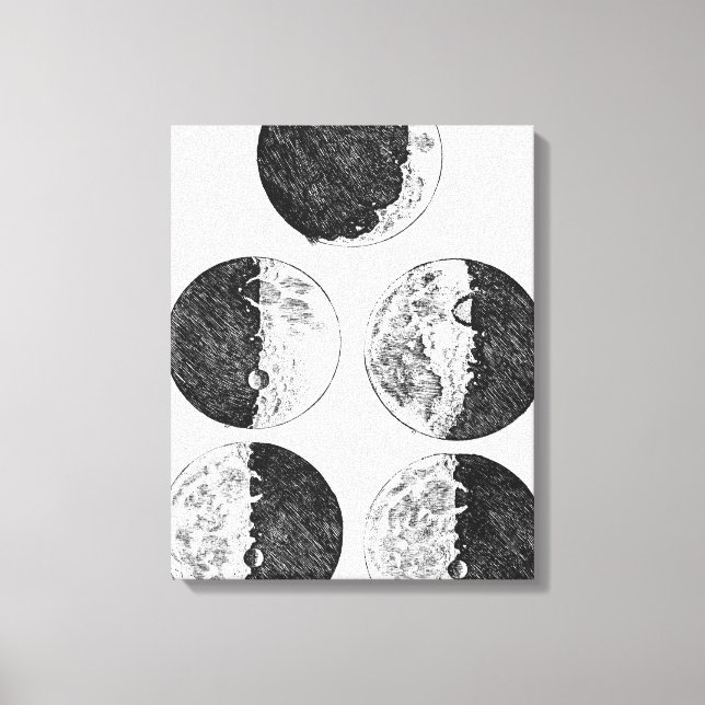 Toile Les dessins de Galileo des phases de la lune (Recto)