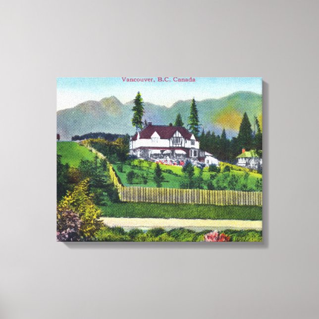 Toile Les domaines de Capilano montrant le club de golf (Recto)
