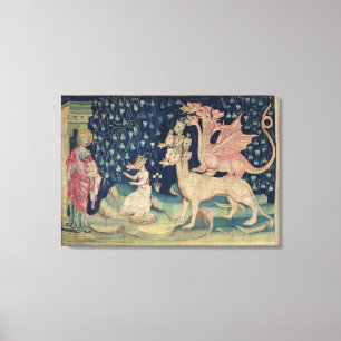 Toile Les dragons vomissant des grenouilles