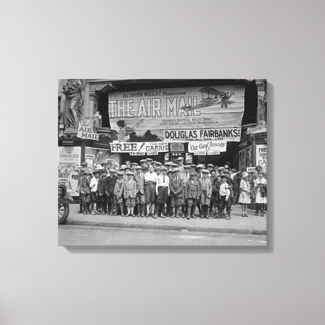 Toile Les enfants au cinéma, 1925 (Recto)