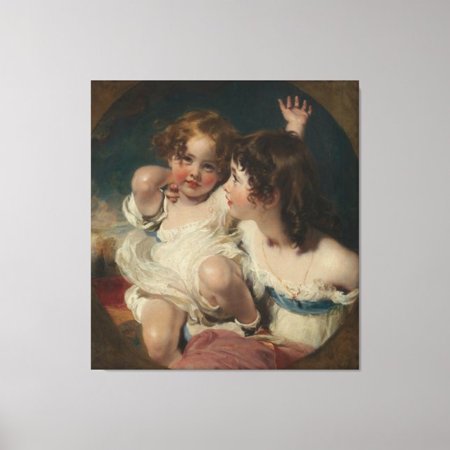 Toile Les enfants Calmady (Emily, 1818-? 1906, et Laura (Recto)