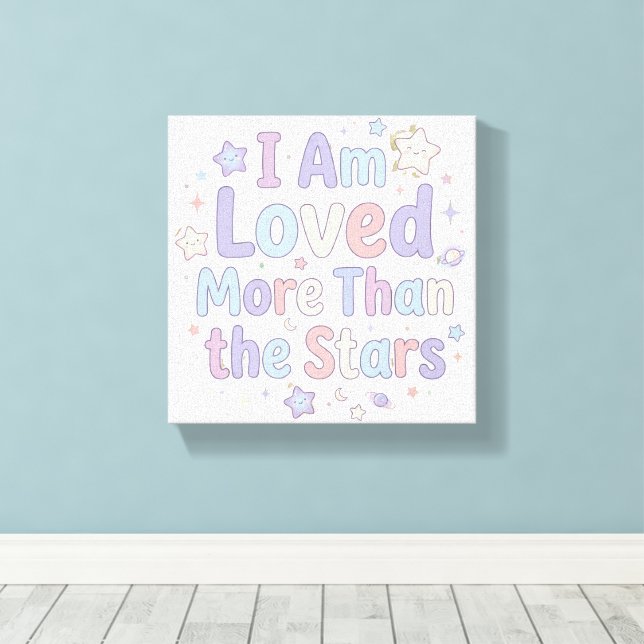 Toile Les enfants ont une affirmation positive aimée plu (Insitu (Plancher de Bois))