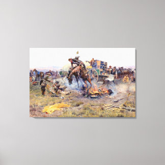 Toile Les ennuis d'un camp de Cook par Charles M. Russel