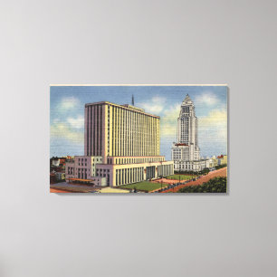 Toile Les États-Unis Bureau de poste, ville hôtel, et