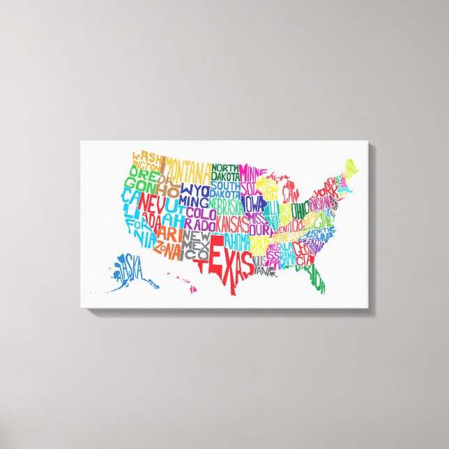Toile Les États-Unis dans les noms (Recto)