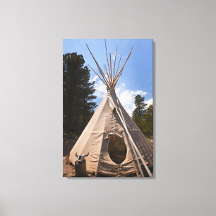Toile Les Etats-Unis, le Dakota du Sud, teepee indien