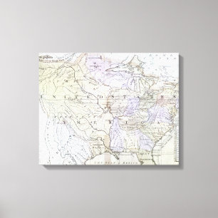 Toile Les ETATS-UNIS TRACENT, c1812