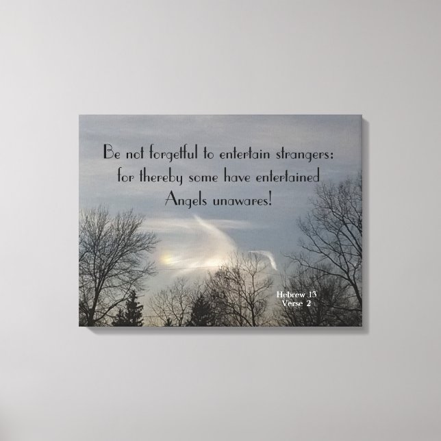 TOILE LES ÉTRANGERS PEUVENT ÊTRE ANGELS CANVAS IMPRIMER (Recto)