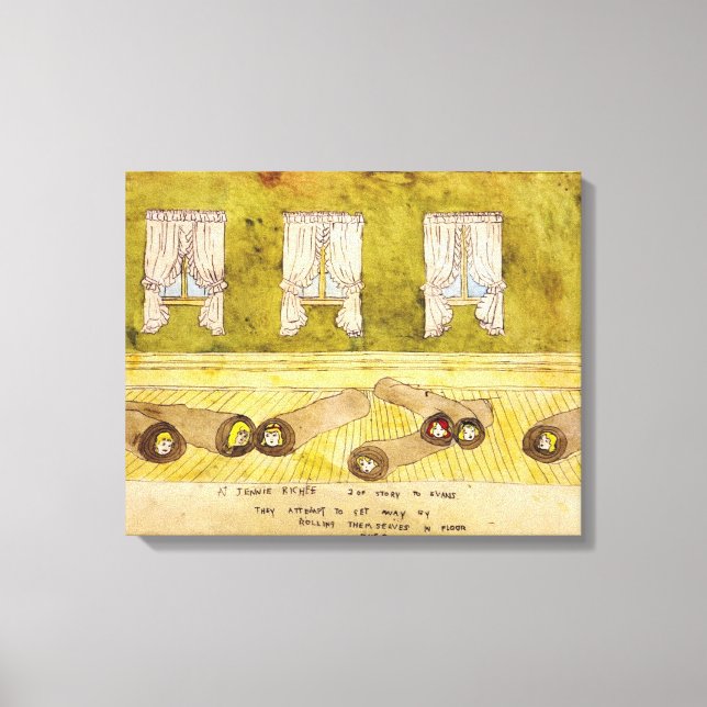 Toile Les Evans se roulent eux-mêmes dans des tapis de s (Recto)