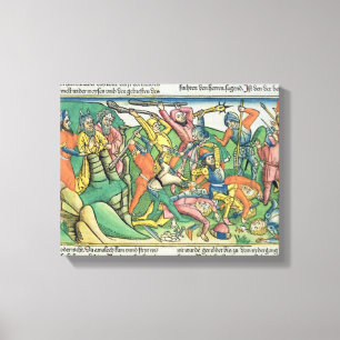 Toile Les exodes 17 8-15 Aaron et Hur soutiennent les