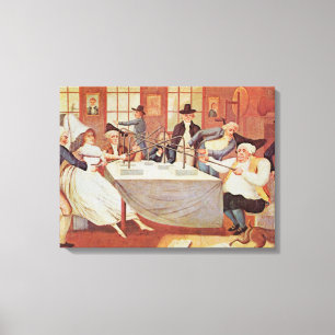 Toile Les expériences de Benjamin Franklin avec