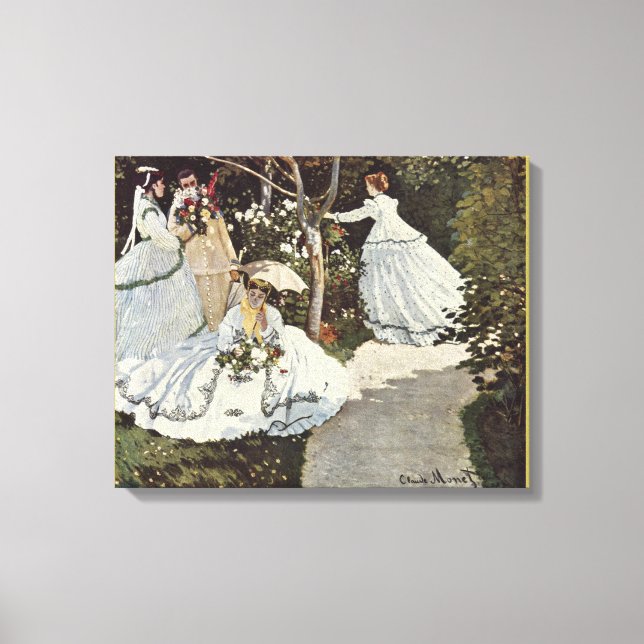Toile Les femmes dans le jardin par Claude Monet (Recto)
