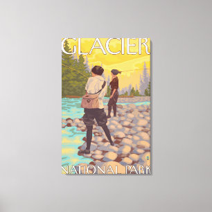 Toile Les femmes pilotent la pêche - le parc national de