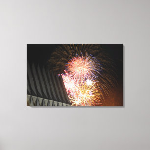 Toile Les feux d'artifice éclatent