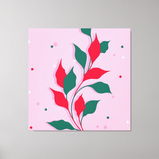 Toile Les fleurs en Crimson (Recto)