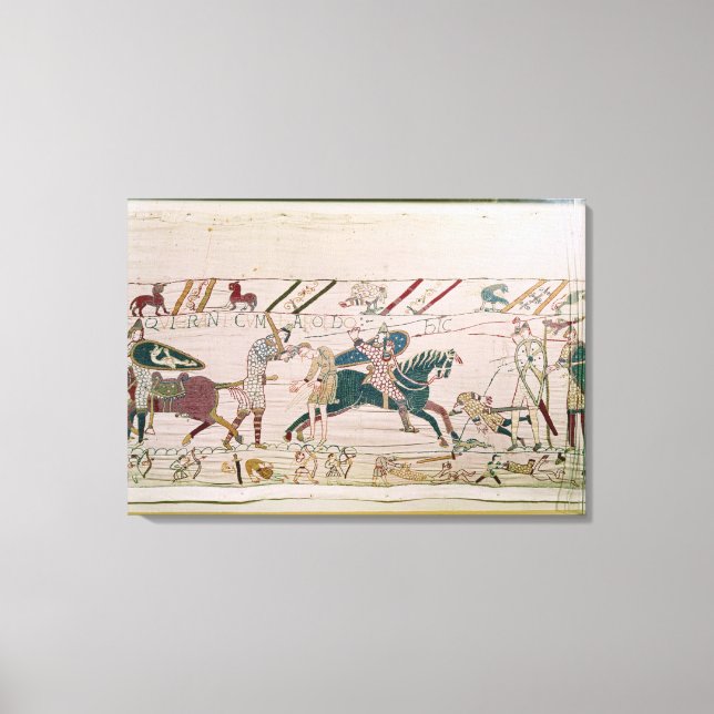 Toile Les Français combattent et tuent Harold (Recto)