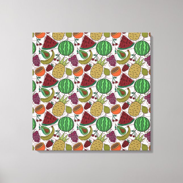 Toile Les Fruits sautés | Fruit surface pattern 25 (Recto)