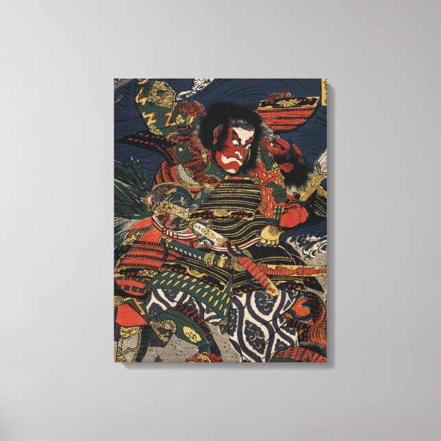 Toile Les guerriers samouraïs Tadanori et Noritsune (Recto)