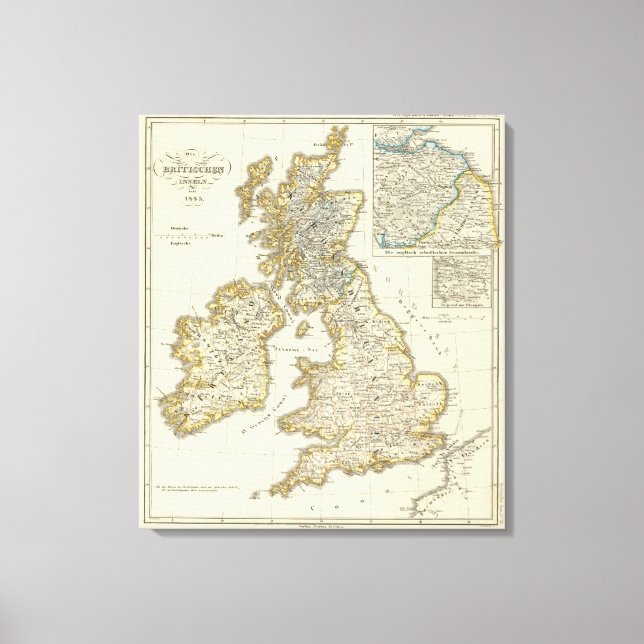 Toile Les îles britanniques depuis 1485 (Recto)