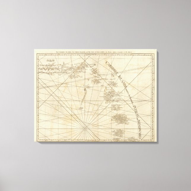 Toile Les îles Caraïbes, les îles Vierges (Recto)