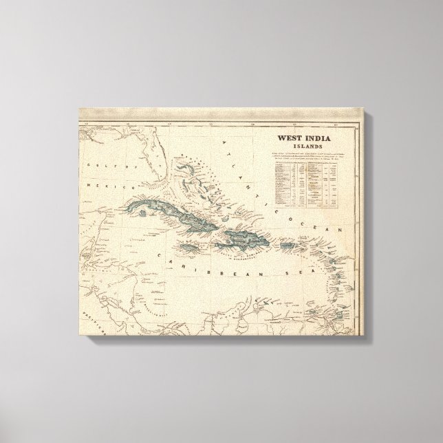 Toile Les îles de l'Inde occidentale (Recto)