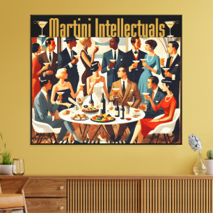 Toile Les Intellectuels Martini Moderne du Milieu du Siè