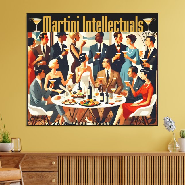 Toile Les Intellectuels Martini Moderne du Milieu du Siè (Insitu(Salon))
