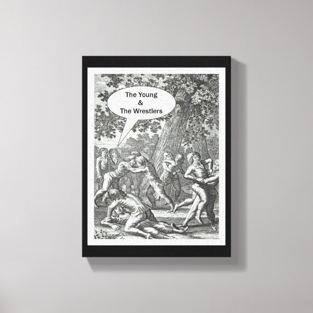 Toile Les jeunes et les lutteurs (Recto)