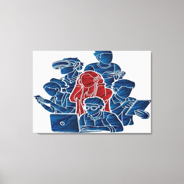 Toile Les Joueurs aiment jouer (Recto)