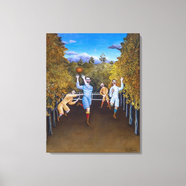 Toile Les joueurs de football | Henri Rousseau | (Recto)